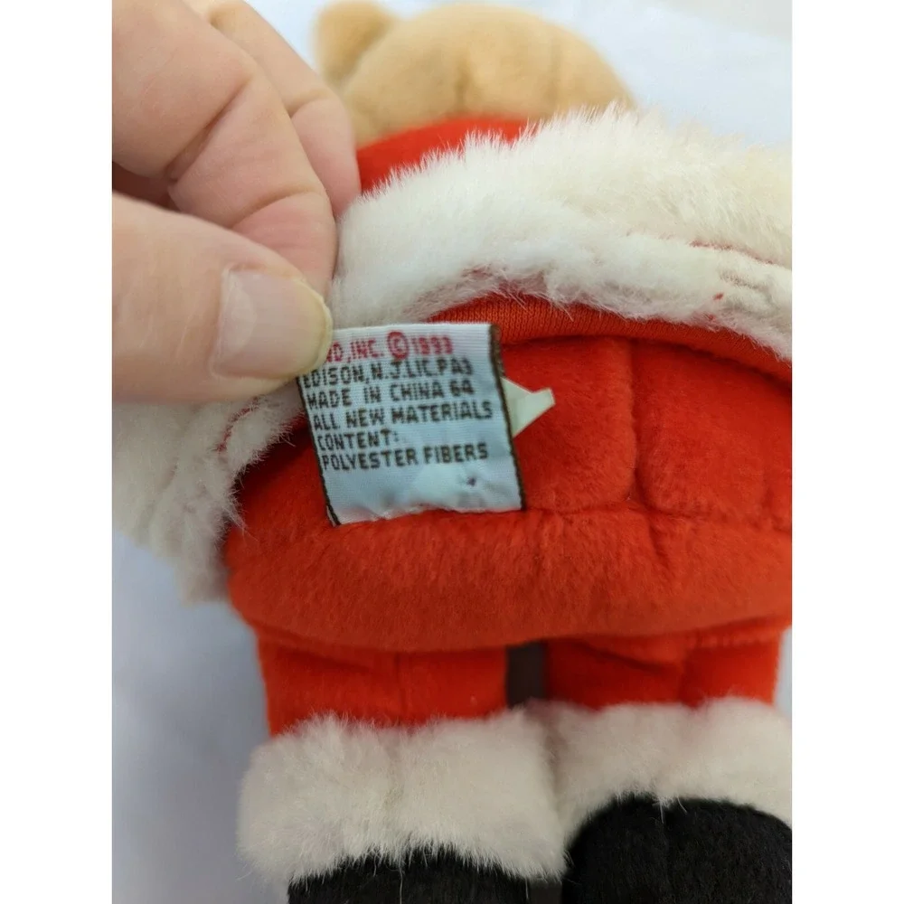Gund Brown Bear Plush 9 Inch Santa Claus 1993 Stuffed Animal Toy